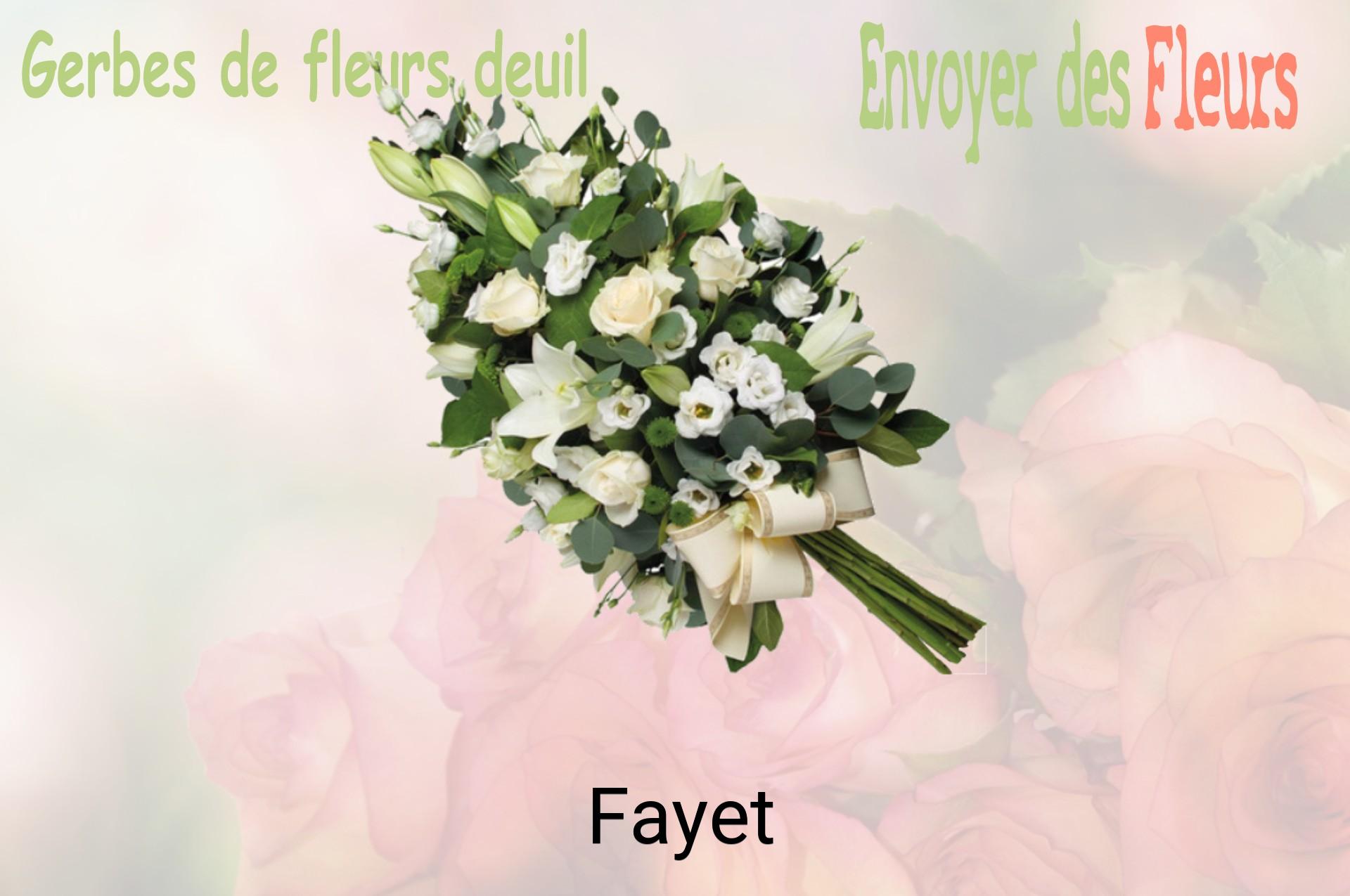 Gerbe de fleurs de deuil livrée à Fayet